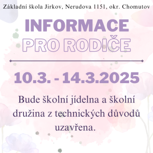 Informace pro rodiče